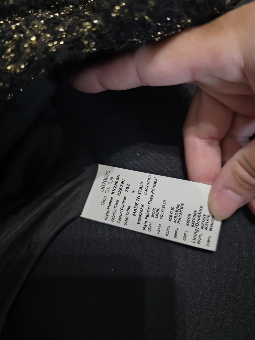 Michael Kors Collection Black Tweed Blazer - Picture 4 of 4
